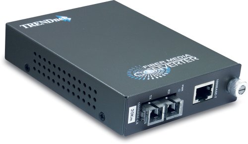 TRENDnet Intelligent 1000Base-T to 1000Base-LX/SX Single Mode SC Fiber Converter (20KM, 12.4Miles) On Sale