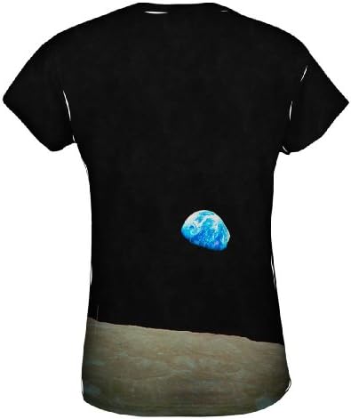 Yizzam- NASA Apollo 8 Earthrise From Space-Tagless- Ladies Shirt-Medium