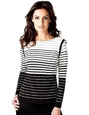Per Una Speziale Striped Colour Block Top