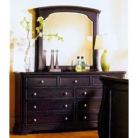 Sahara Dark Finish Dresser With Mirror