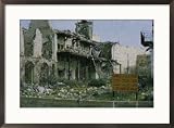 Ruined houses are witness to the desolation of the frontier that separates Israel from Jordan Subject Framed Art Poster Print by B. Anthony Stewart, 29x21