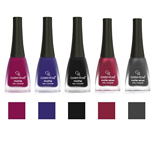 Golden Rose Matte Nail Polish Set of 5 Golden Rose Matte Nail Polish Set of 5