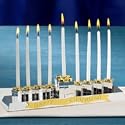 GIFT BOX HANUKAH MENORAH - GIFT BOXES DESIGN SILVER PLATED HANUKAH MENORAH - Chanukah Menorah
