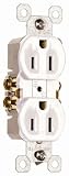 Pass & Seymour 3232WCP TradeMaster 15 Amp 125-Volt AC Duplex Receptacle, White, 10-Pack