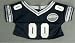 Black Football Jersey fits Webkinz, Shining Star & 8"-10" Make Your Own Stuffed Animals
