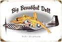 P-51 Mustang Aircraft Big Beautiful Doll Sign
