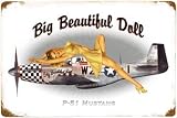 P-51 Mustang Aircraft Big Beautiful Doll Sign