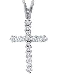 0.25CTW DIAMOND CROSS PENDANT
