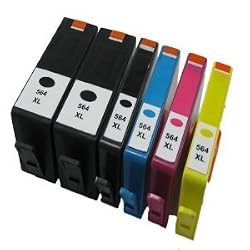HP Remanufactured Combo Set of Color 564XL Ink Cartridges: Two Black and One Each of Photo Black, Cyan, Magenta and Yellow