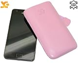 Produkt-Bild: Suncase Ledertasche (Lasche mit R&uuml;ckzugfunktion) f&uuml;r Samsung Galaxy S II (i9100) S2 rosa