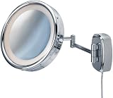 Wenko - 3656270100 - Touch - Miroir Mural Lumière - Grossissement X5 - Diamètre: 20 cm