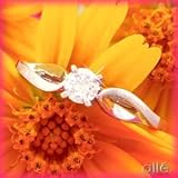 14K Satin/Polished White Gold .20 CT Diamond Engagement Ring