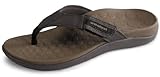 Orthaheel Sandal Mens Adjustable Ryder Flip Flop Chocolate / Tan Size 10