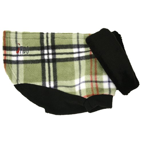Premier Pet Fido Fleece Dog Coat Preppy Puppy Plaid, Size 12