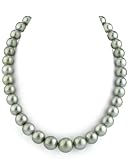 11-14mm Silver Green Tahitian South Sea Pearl Necklace