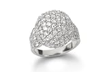 Sterling Silver Cubic Zirconia Pave Ball Ring by Crislu