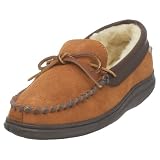 L.B. Evans Mens Yukon Boa Slipper,Saddle,9 M
