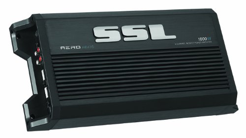 Sound Storm Laboratories AE416 AERO 1600W 4-Channel MOSFET Amplifier with High/Low Crossover and Remote Subwoofer Level Control - Black/silver