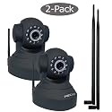 Foscam Pan & Tilt Wireless IP Camera with 9bdi antennas 2 pack FI8918W