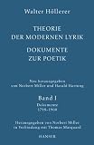 Theorie der modernen Lyrik, 2 Bde.