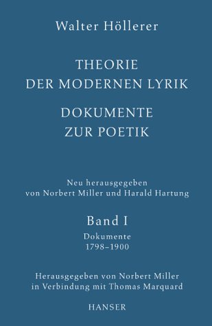 Theorie der modernen Lyrik, 2 Bde.