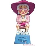 At my age this Is how a lady sits.