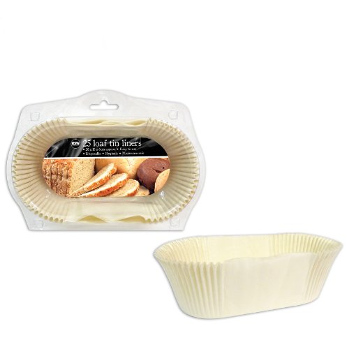 Cheap Pack of 25 Disposable Loaf Tin Liners Cake Bread 20 x 10 x 6cm