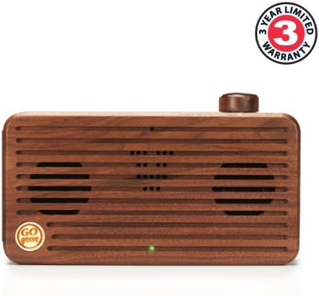 High Powered NFC Solid Wood Speaker with Portable Carry Handle by GOgroove - Works With Apple Macbook Pro , Dell XPS 13 , HP Spectre x360 , Hisense Chromebook and More Laptops