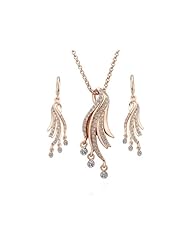 Generic Women 18k Gold Plated Set Necklace Earrings