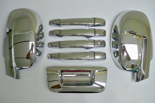2007-2013 Chevrolet Silverado Chrome Trim Kit - Includes Door Handles, Mirrors and Tailgate Cover - NO Keyhole or Camera Cutout