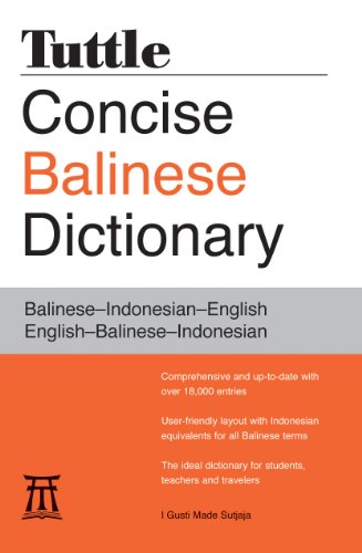 tuttle concise balinese dictionary balinese indonesian english english balinese indonesian