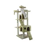74 Jungle Gym Cat Tree Condo Scratcher Post Pet Bed Furniture -Beige by Armarkat 74" Jungle Gym Cat Tree Condo