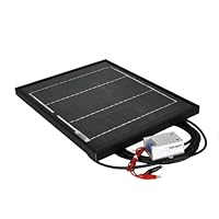 Instapark® NEW All Black 10W Mono-crystalline Solar Panel with 12V Solar Charge Controller