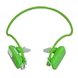 GSI Super Quality Waterproof Neck Band Headphones With Built In 4 GB MP3 Player - For Swimming, Diving, Surfing And All Outdoor Sports - Green