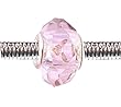 Pandora Style Charm Bead (Z90) Faceted Murano Lampwork Glass (14mm x 10mm) (fits Troll too)