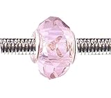 Charms Online Shop Ranking 19. Pandora Style Charm Bead (Z90) Faceted Murano Lampwork Glass (14mm x 10mm) (fits Troll too)