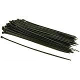 100 Black Nylon Cable Zip Ties Self Locking 4.8mm 12