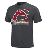 MLB Men's Arizona Diamondbacks Submariner Short Sleeve Basic Tee (Charcoal Heather, X-Large)