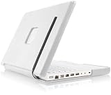 Case-Mate 13" Signature Suit MacBook Laptop Carrying Case in Italian Leather over Hard Shell, White with Black Accent (45435)