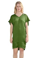V-neck Crepe/Polyester Knee Length Tunic 