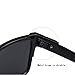 Asherangel Classic Retro Fashion Large Square Flat Top Aviator Sunglasses Black