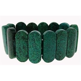 Long Cushion Bracelet - Chrysocolla Jasper by Toltec%20Trading%20Company
