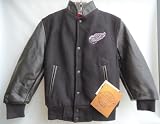 Detroit Red Wings Logo Youth Wool & Leather Varsity Jacket - Medium