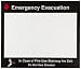 Brady 102856 17.500" Width x 15" Height Black and Red on Clear Emergency Evacuation Map Holder, Legend "Emergency Evacuation In Case of Fire Use Stairway for Exit Do Not Use Elevator"