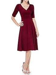 V-neck Rayon/Spandex Evening Dress/Mother-of-the-Bride Dress/Prom Dress/Party Dress 