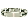 Bracelet Men's ID Stainless Steel and Black Rubber Chain Type by Bucasi SALE Bracelet Men's ID Stainless Steel and Black Rubber Chain Type by Bucasi SALE