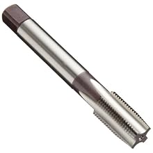 Dormer E500/E513 High-Speed Steel Straight Flute Tap, Uncoated (Bright) Finish, Round Shank With Square End