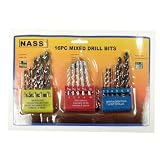 Produkt-Bild: NASS 0192 - 16-teiliges Bohrer Set f&uuml;r Holz, Stein und Metall