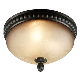 Kenroy Home 91667ORB Ponte Vedra 3-Light Flush Mount, Oil Rubbed Bronze