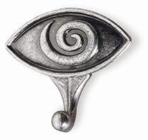 "Siro Designs Ian Smith Swirl Towel Hook (63-120), Bright Antique Silver"